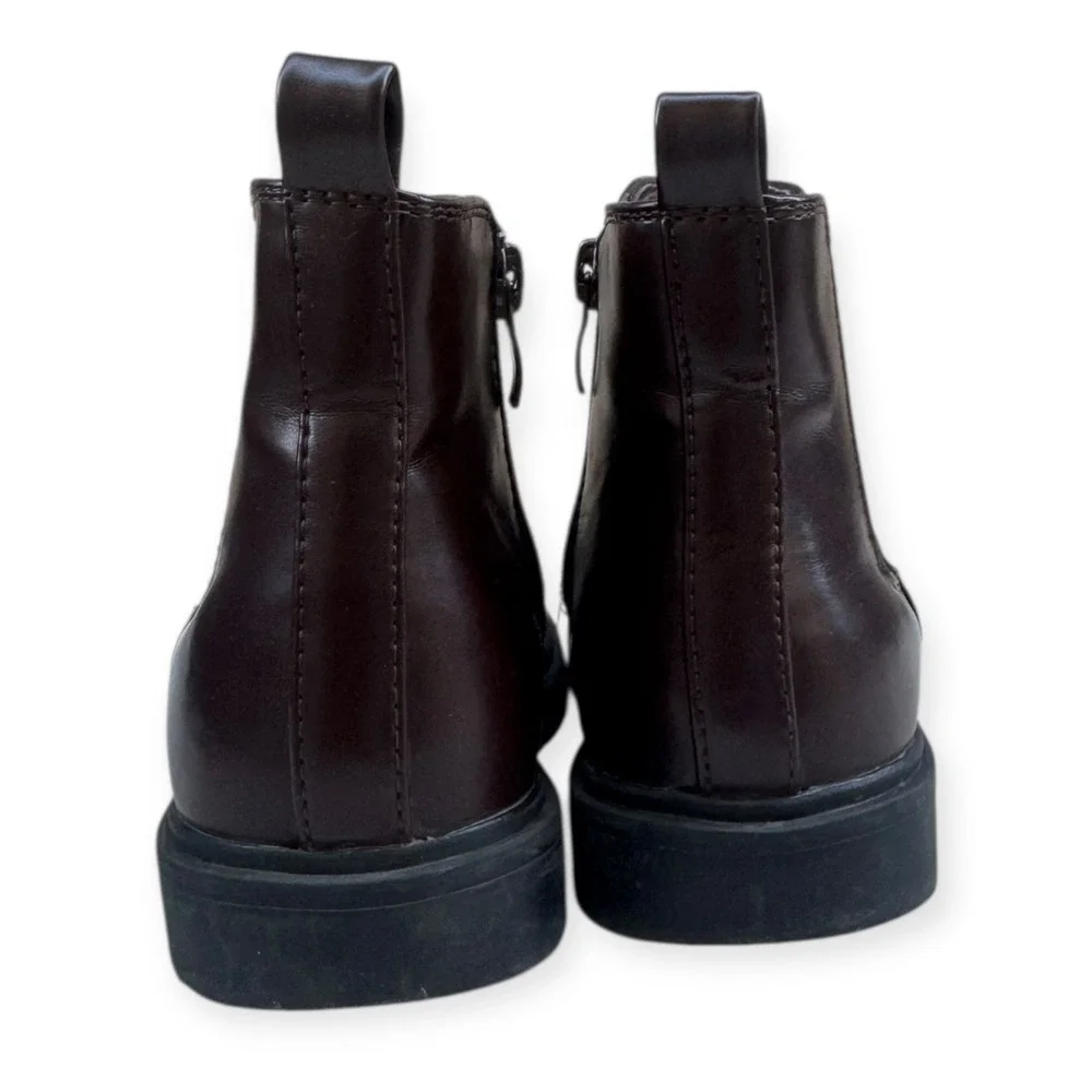 Dream Pairs Kids Brown Chelsea Boots Side Zip Chunky Sole Size 11
